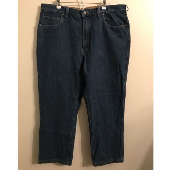 Duluth Trading Co Denim Jeans 40x30 Dark Med Wash - Picture 1 of 8
